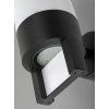 Černé fasádní LED svítidlo Leitha 12W IP44