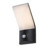 Černé fasádní LED svítidlo s pohybovým čidlem Tolna 10W IP54