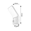 Černé fasádní LED svítidlo s pohybovým čidlem Tolna 10W IP54