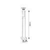 Černý zahradní LED sloupek Darvas 7W IP54 60cm CCT