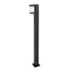 Černý zahradní LED sloupek Cubbington 10W IP54 105cm