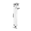 Černý zahradní LED sloupek Cubbington 10W IP54 105cm