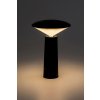 Černá LED zahradní nabíjecí lampa Polperro 3W