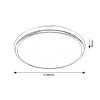 Chromové stropní LED svítidlo Balthasar 300mm 18W RGB+CCT s DO