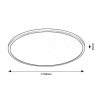 Černé stropní LED svítidlo Ezio 540mm 36W stmívatelné