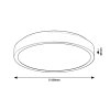 Černé stropní LED svítidlo Samira kulaté 420mm 48W IP44