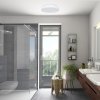Bílé stropní LED svítidlo Samira kulaté 420mm 48W IP44