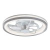SMART WIFI Stříbrné stropní LED svítidlo s ventilátorem Fanricius 480mm 40W CCT s DO