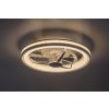 SMART WIFI Stříbrné stropní LED svítidlo s ventilátorem Fanricius 480mm 40W CCT s DO