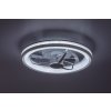 SMART WIFI Stříbrné stropní LED svítidlo s ventilátorem Fanricius 480mm 40W CCT s DO