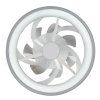 SMART Stříbrné stropní LED svítidlo s ventilátorem Fanricius 480mm 40W CCT s DO