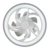 SMART WIFI Stříbrné stropní LED svítidlo s ventilátorem Fanricius 480mm 40W CCT s DO