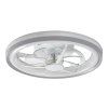 SMART Stříbrné stropní LED svítidlo s ventilátorem Fanricius 480mm 40W CCT s DO