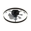 SMART Černé stropní LED svítidlo s ventilátorem Fanfy 500mm 40W CCT s DO