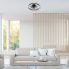 SMART Černé stropní LED svítidlo s ventilátorem Fanfy 500mm 40W CCT s DO