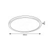 Černé stropní LED svítidlo Gonzalo 400mm 36W CCT