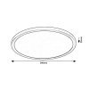 Černé stropní LED svítidlo Gonzalo 500mm 36W CCT