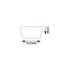 Bílé vestavené LED svítidlo Oleg hranaté 123x123mm 12W IP65