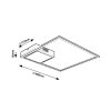 Černé stropní LED svítidlo Sirius 400x400mm 30W