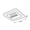 SMART WIFI Černé stropní LED svítidlo s ventilátorem Aireon 480x480mm 50W CCT s DO
