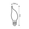 LED žárovka svíčka Retro jantar CF35 4W E14