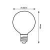 LED žárovka Filament jantar G95 3W E27