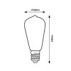 SMART WiFi RGBW LED žárovka Filament ST64 4W E27