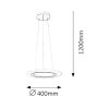 Stříbrné závěsné LED svítidlo Adrienne 400mm 20W