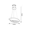 Černé závěsné LED svítidlo Meridia 460mm 40W