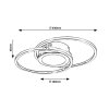 Chromové stropní LED svítidlo Sirius 430mm 30W