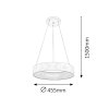 Bílé závěsné LED svítidlo Adeline 455mm 26W