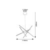 Černé závěsné LED svítidlo Henli 760mm 30W