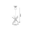 Černé závěsné LED svítidlo Matilde 560mm 48W