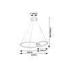 Černo-zlaté závěsné LED svítidlo Emilion 620mm 36W