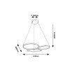Černé závěsné LED svítidlo Formand 610mm 38W