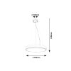Černé závěsné LED svítidlo Tesia 600mm 60W CCT s DO