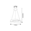 Stříbrné závěsné LED svítidlo Iliana 520mm 56W