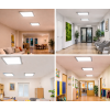 Stříbrný přisazený LED panel s rámečkem 60 x 60cm 16-35W CCT Premium