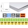 Stříbrný přisazený LED panel s rámečkem 60 x 60cm 16-35W CCT Premium