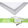 Stříbrný přisazený LED panel s rámečkem 30 x 120cm 16-35W CCT Premium