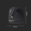 Černé nástěnné LED svítidlo s USB/PD nabíjením 8W