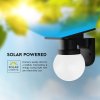 Černé LED fasádní solární svítidlo kulaté 0,9W IP54 CCT s DO