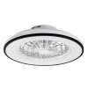 Černo-bílé stropní LED svítidlo s ventilátorem Dalfon2 485mm 48W CCT s DO