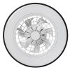 Černo-bílé stropní LED svítidlo s ventilátorem Dalfon2 485mm 48W CCT s DO