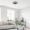 Černé stropní LED svítidlo s ventilátorem Dalfon2 540mm 72W CCT s DO