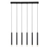 Černý závěsný lustr Ramira pro žárovku 6x G9