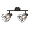 Černé stropní svítidlo Emerencia pro žárovku 2x E14