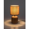 Hnědá stolní lampa Daphni pro žárovku E14