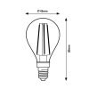 LED žárovka svíčka Filament kouřová G45 6W E14