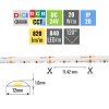 Digitální COB RGB+CCT LED pásek 20W/m 24V bez krytí IP20